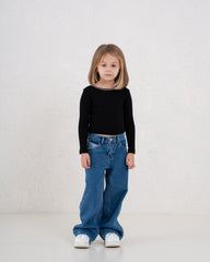 Girl midrise straight denim