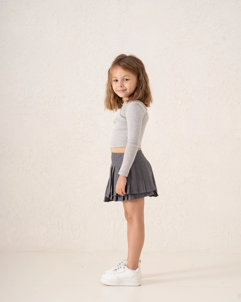 Striped Pleated Mini Skirt - Venti