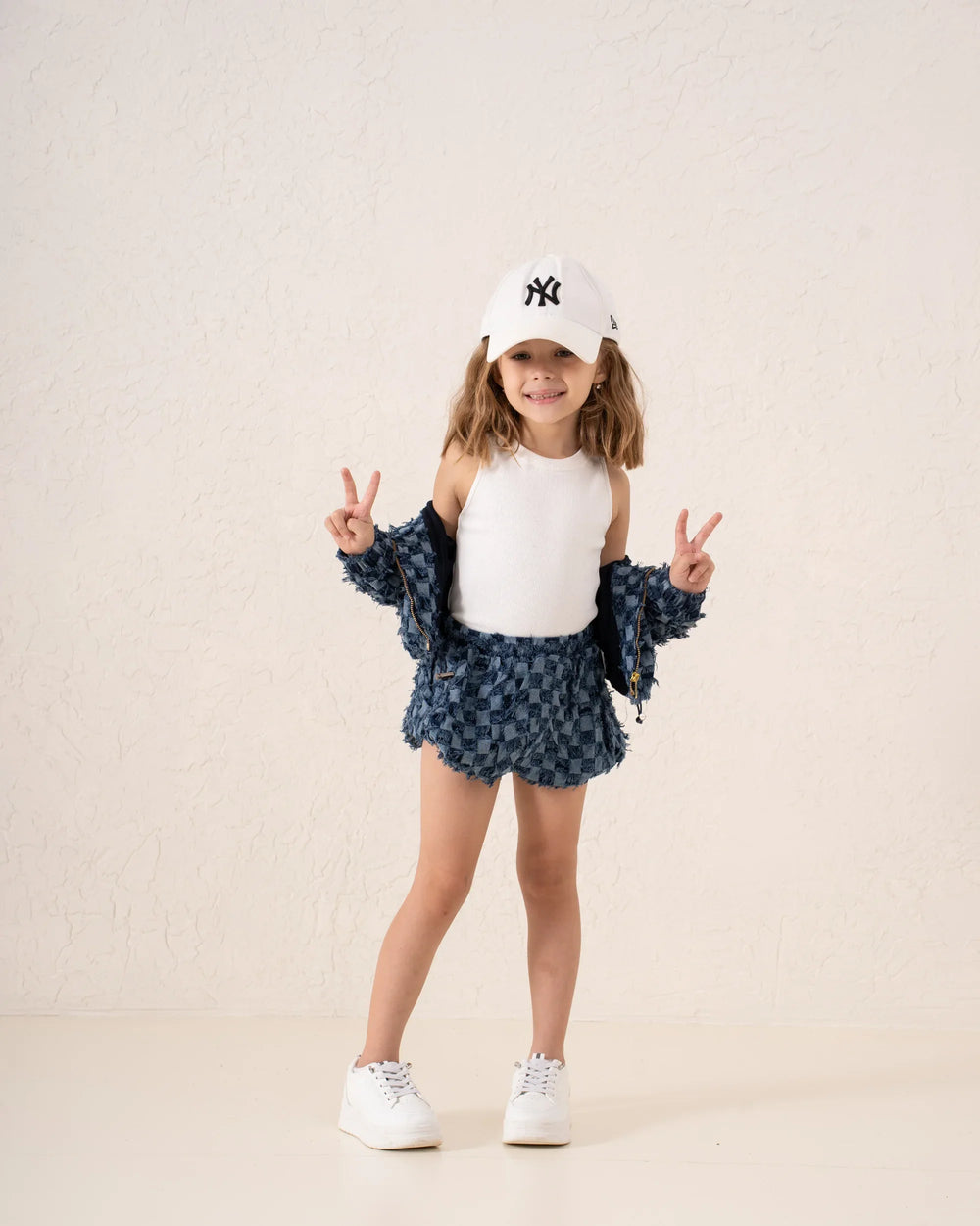 Puffball Textured Denim Skirt - Venti