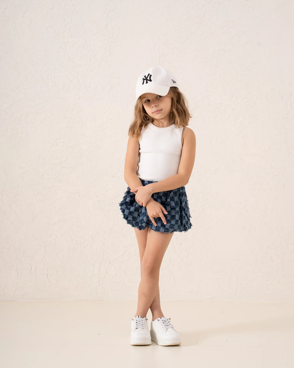 Puffball Textured Denim Skirt - Venti