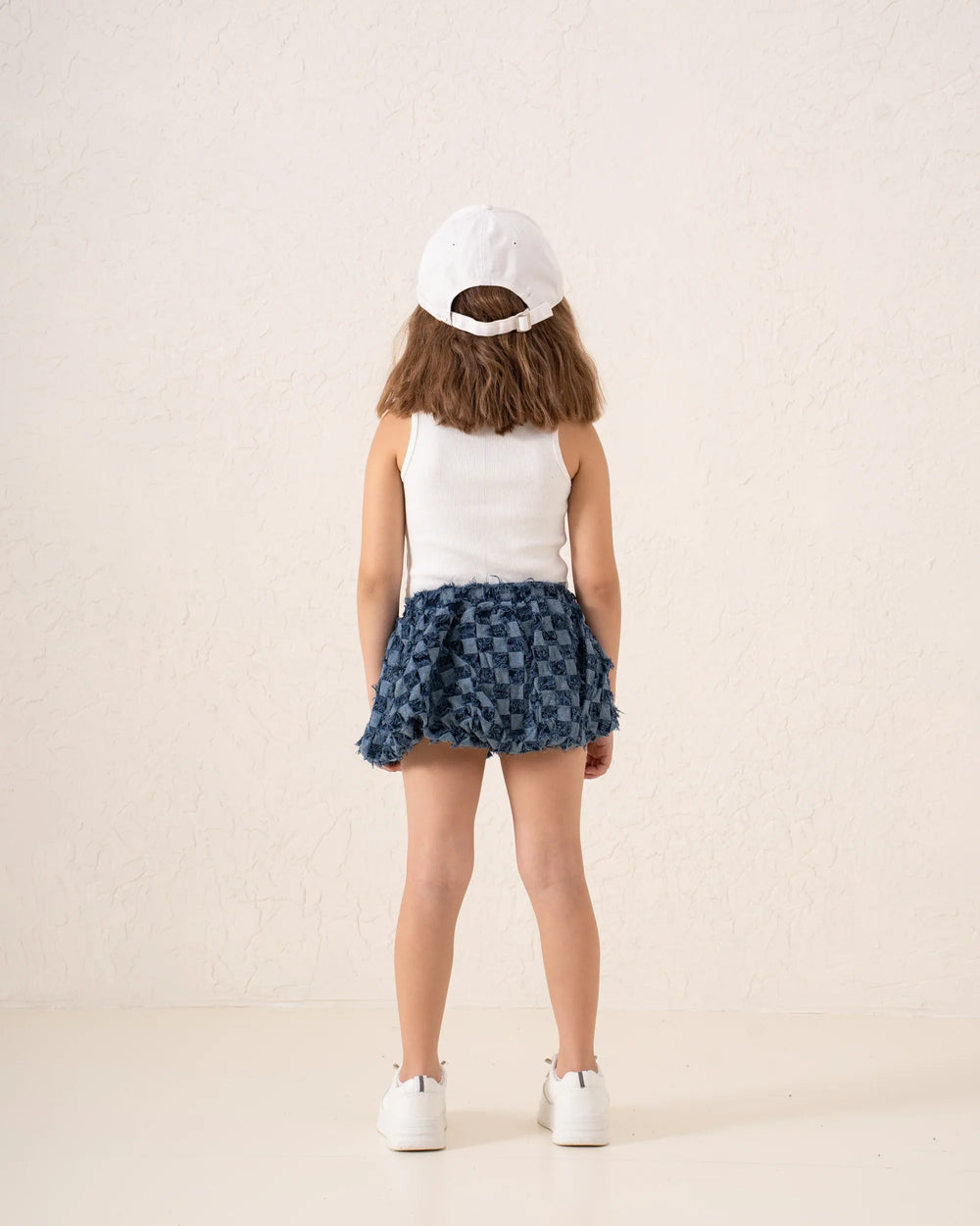 Puffball Textured Denim Skirt - Venti