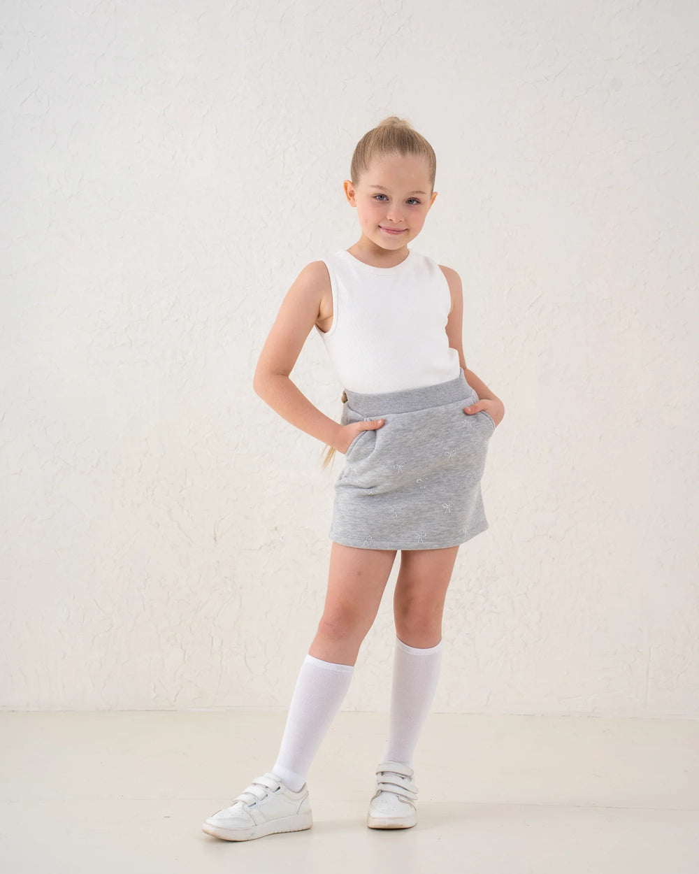 Embellished Bow Mini Skirt - Venti