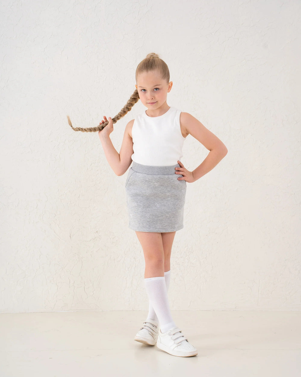 Embellished Bow Mini Skirt - Venti