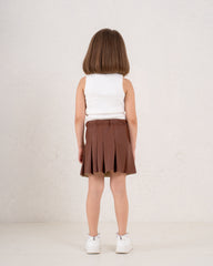 Leather Pleated Skirt