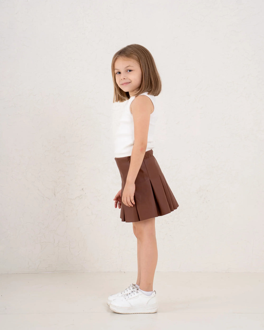 Leather Pleated Skirt - Venti