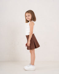 Leather Pleated Skirt