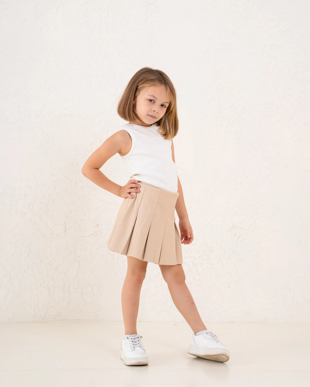 Leather Pleated Skirt - Venti