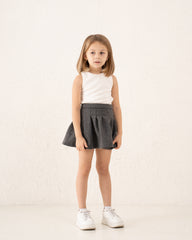 Pleated Sparkling Wool-Like Skirt