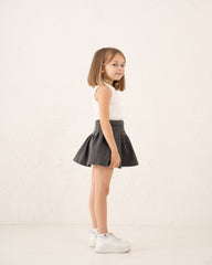 Pleated Sparkling Wool-Like Skirt