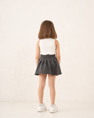 Pleated Sparkling Wool-Like Skirt