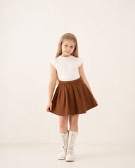 Pleated Sparkling Wool-Like Skirt