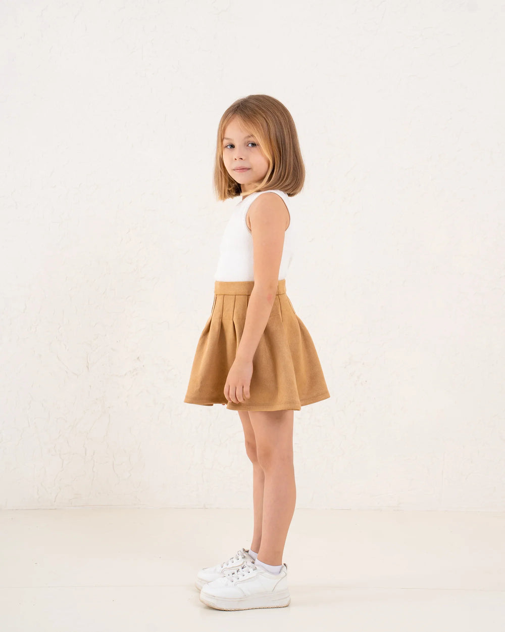 Pleated Suede Skirt - Venti