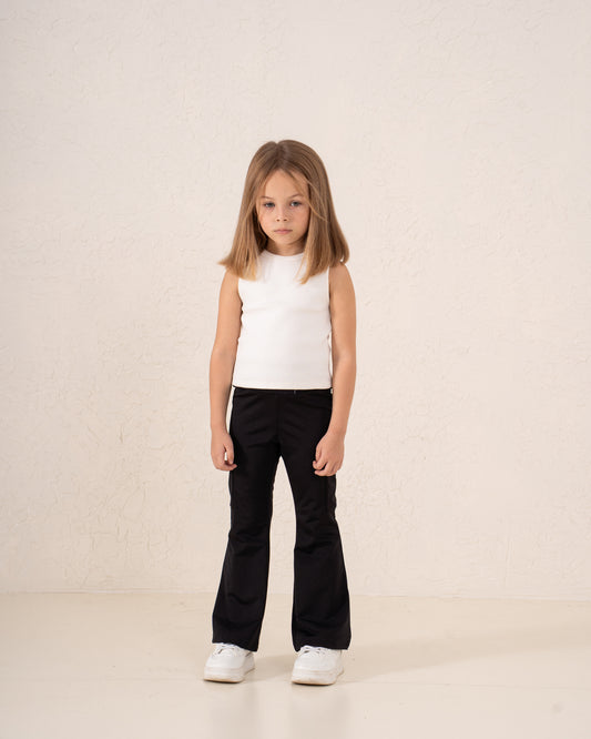 Essential Ribbed Flare Pants