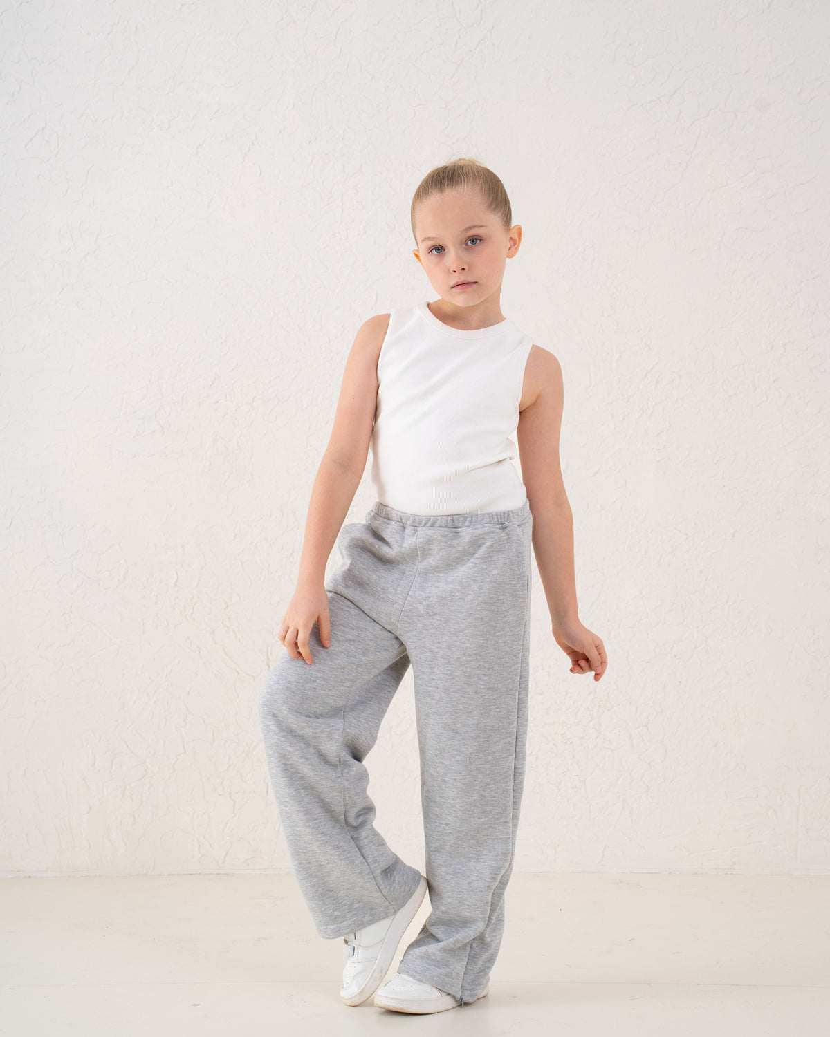 Front Slit Wide-Leg Pants