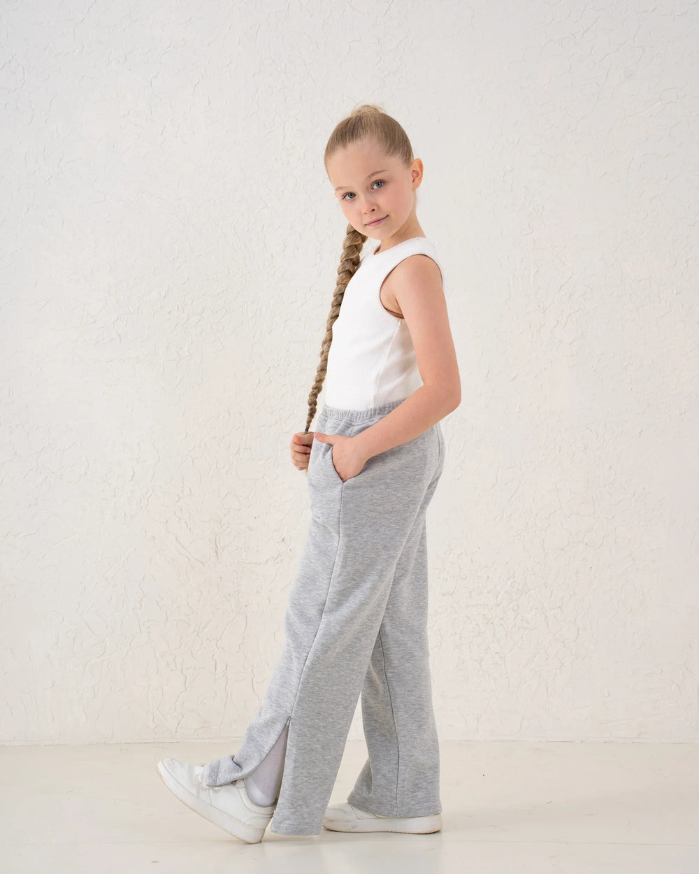 Front Slit Wide-Leg Pants - Venti