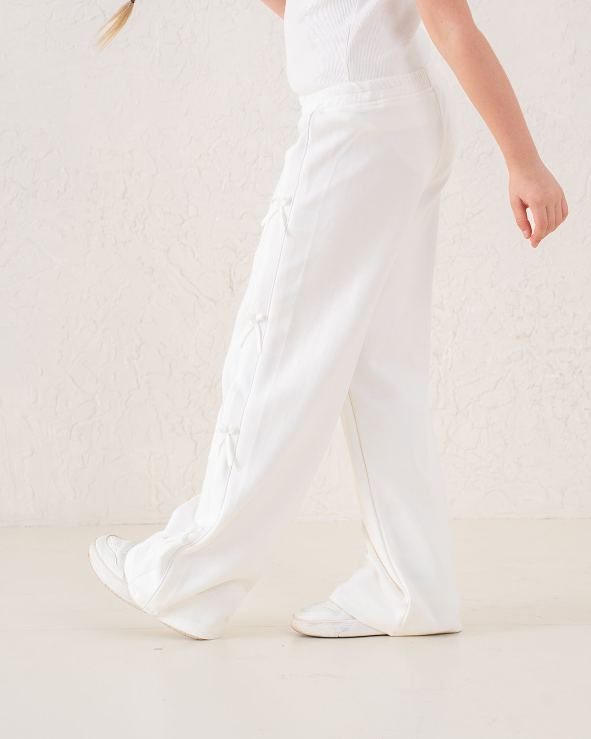 Bow Detail Wide-Leg Pants