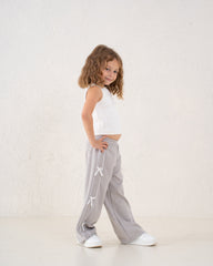 Bow Detail Wide-Leg Pants