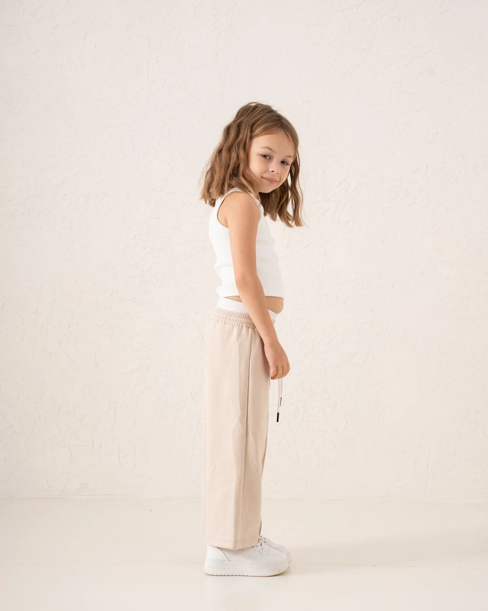 Double-Waist Wide-Leg Track Pants - Venti