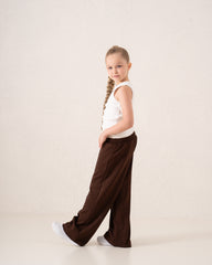 Double-Waist Wide-Leg Track Pants