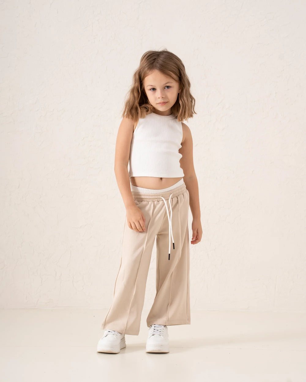 Double-Waist Wide-Leg Track Pants - Venti