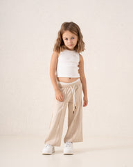Double-Waist Wide-Leg Track Pants