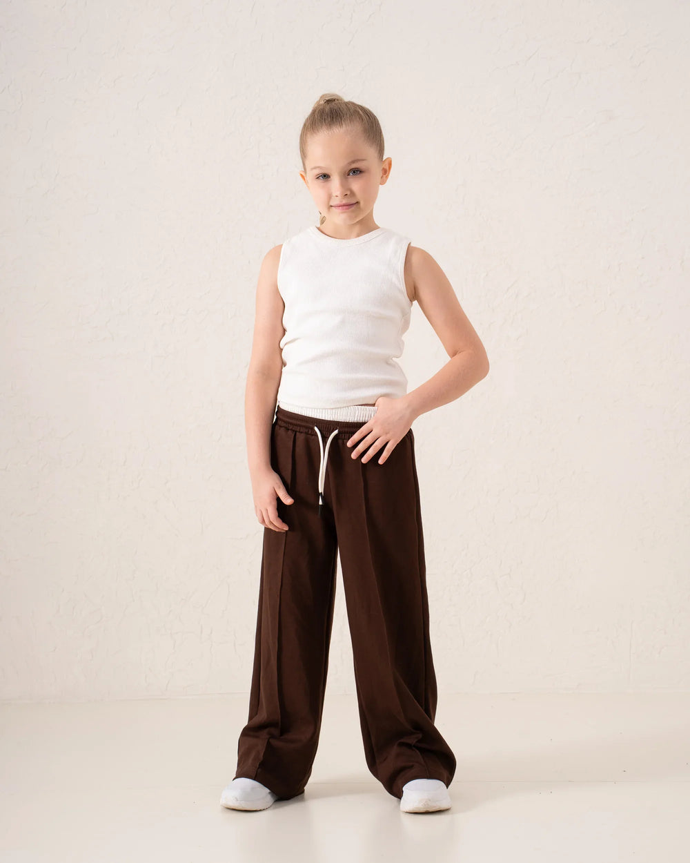 Double-Waist Wide-Leg Track Pants - Venti