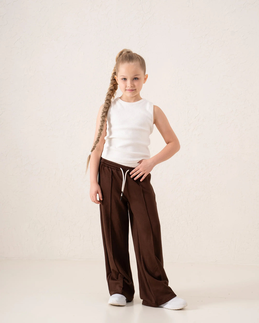 Double-Waist Wide-Leg Track Pants - Venti