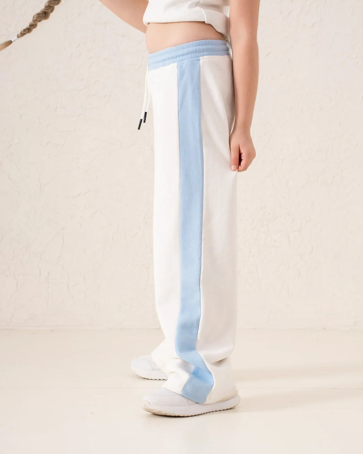 Contrast Wide-Leg Side Stripe Pants - Venti