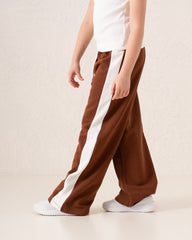 Contrast Wide-Leg Side Stripe Pants