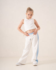 Contrast Wide-Leg Side Stripe Pants