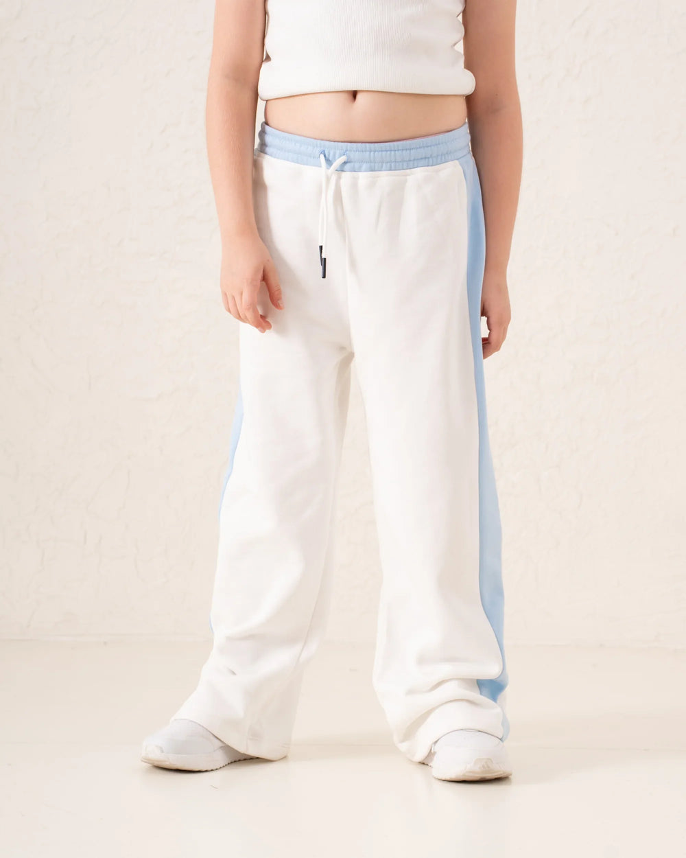 Contrast Wide-Leg Side Stripe Pants - Venti