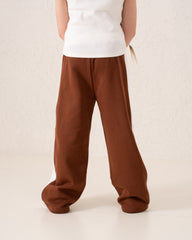 Contrast Wide-Leg Side Stripe Pants