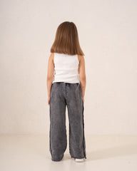 Acid Wash Cargo Wide-Leg Pants