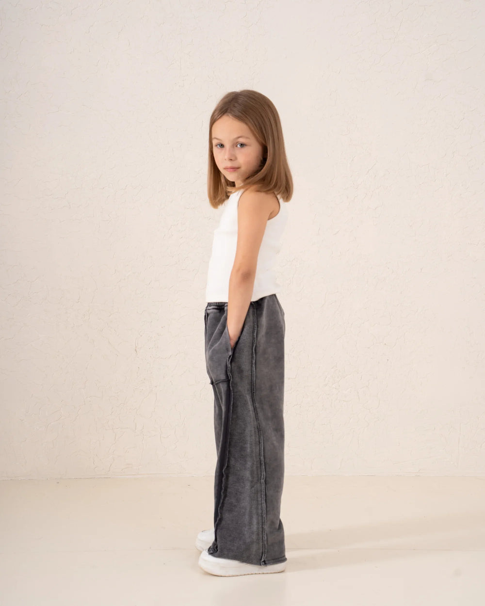 Acid Wash Cargo Wide-Leg Pants - Venti