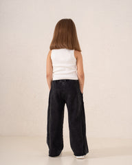 Acid Wash Cargo Wide-Leg Pants