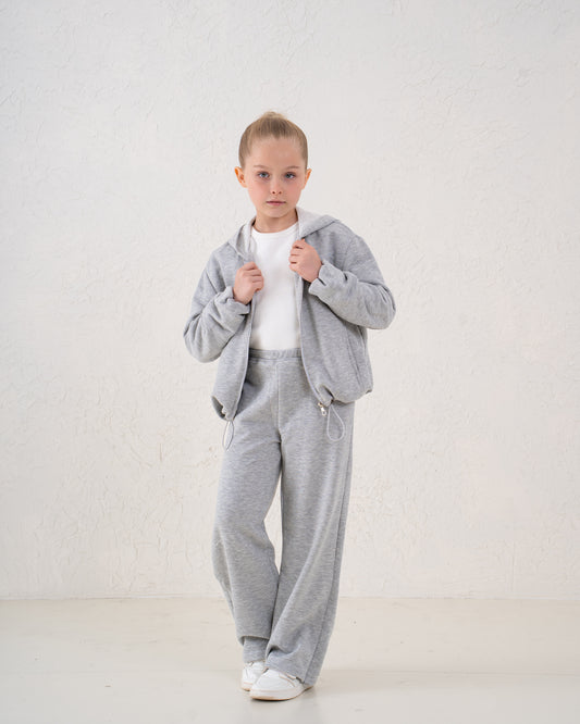 Front Slit Wide-Leg Pants