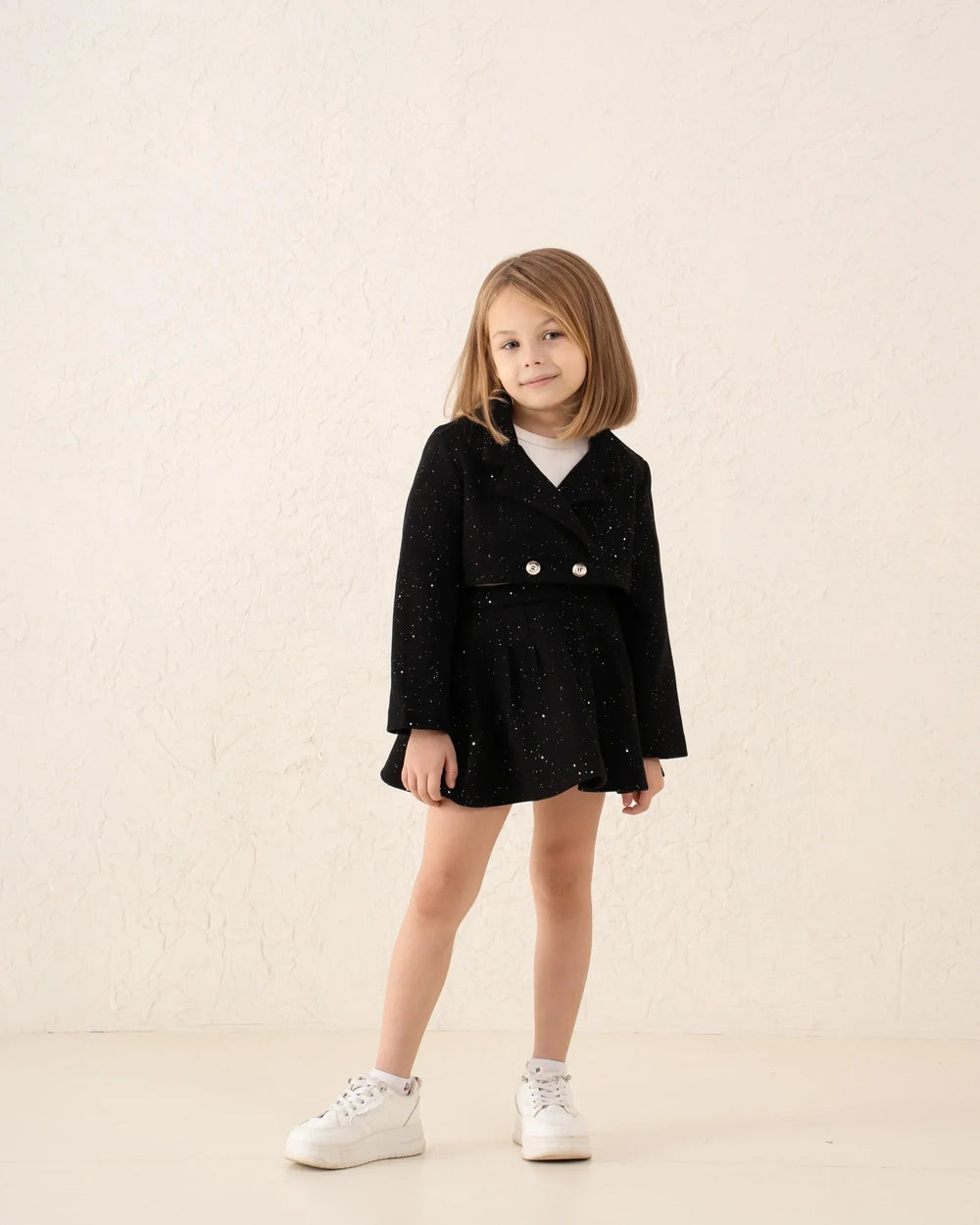 Pleated Sparkling Wool-Like Skirt - Venti