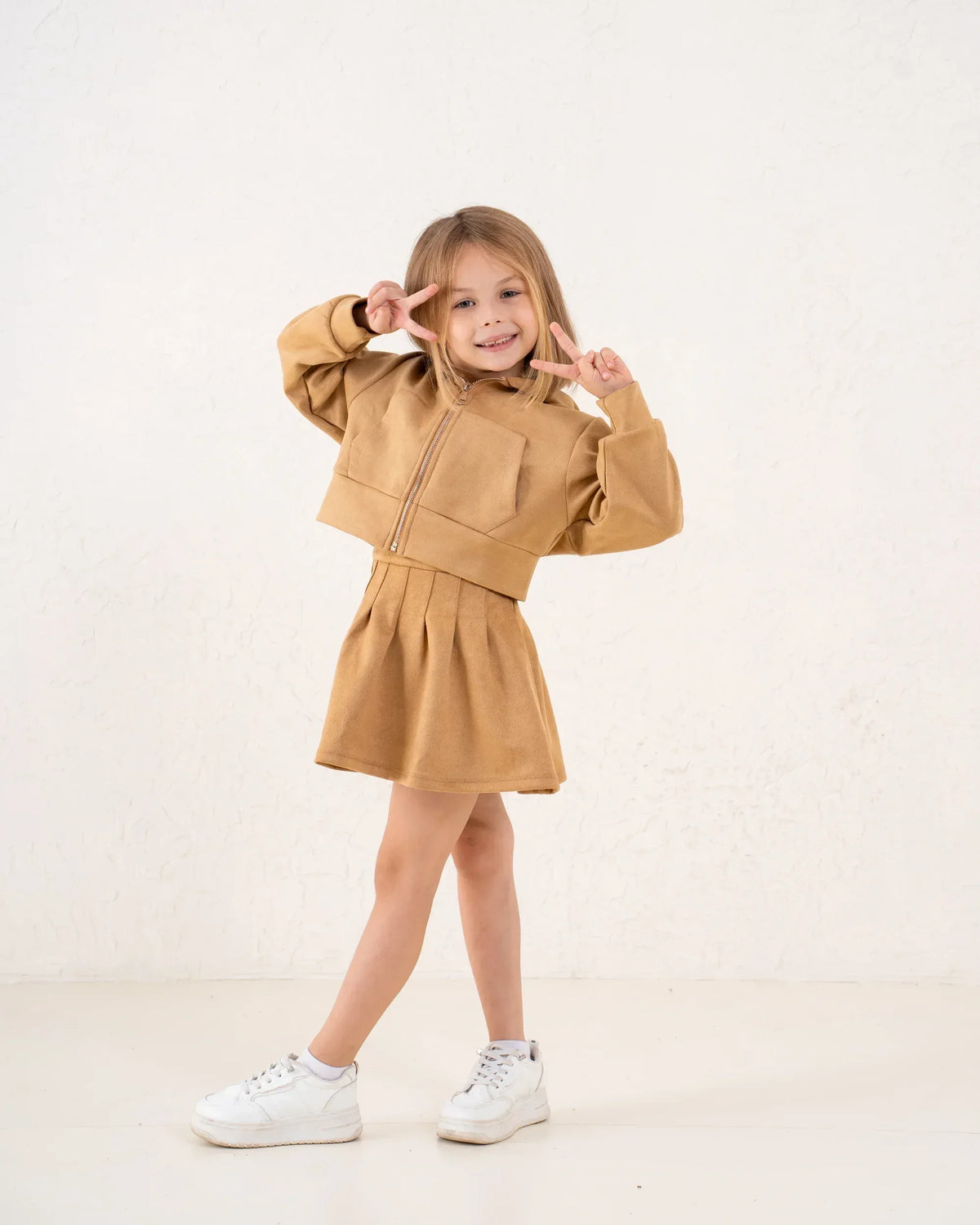 Suede Zip Up Jacket - Venti