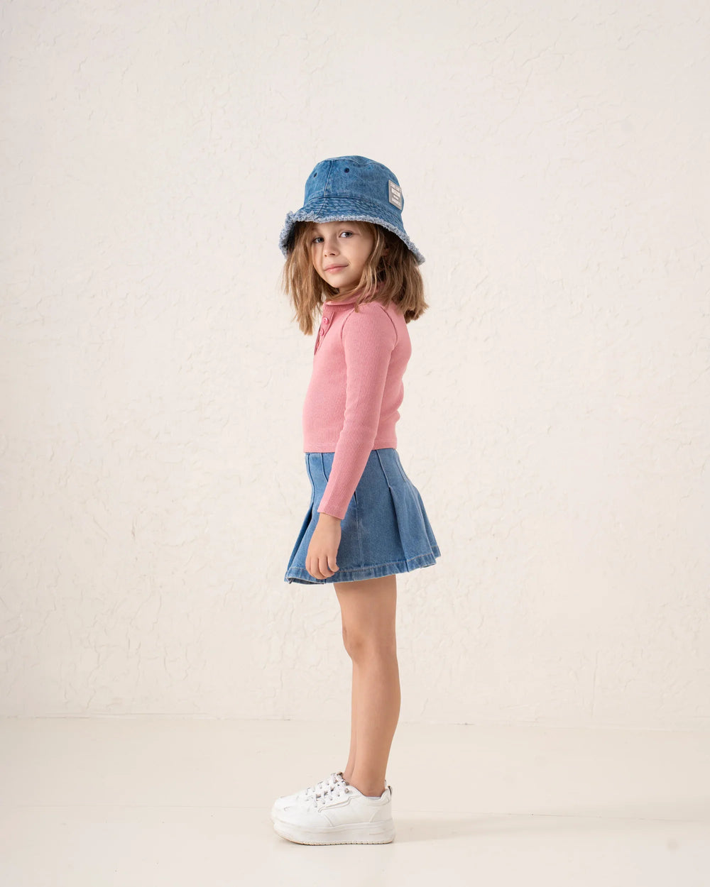 Ribbed Polo Long Sleeve Top - Venti