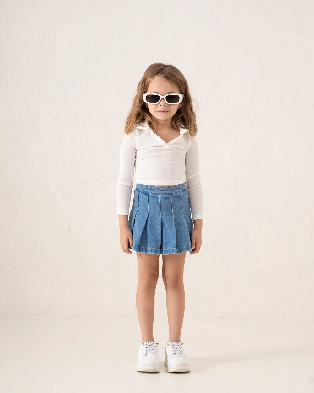 Ribbed Polo Long Sleeve Top - Venti