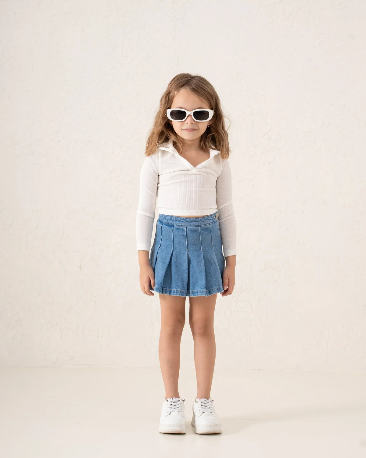 Ribbed Polo Long Sleeve Top - Venti