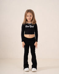New York Contrast Trim Long Sleeve Top