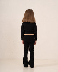 New York Contrast Trim Long Sleeve Top