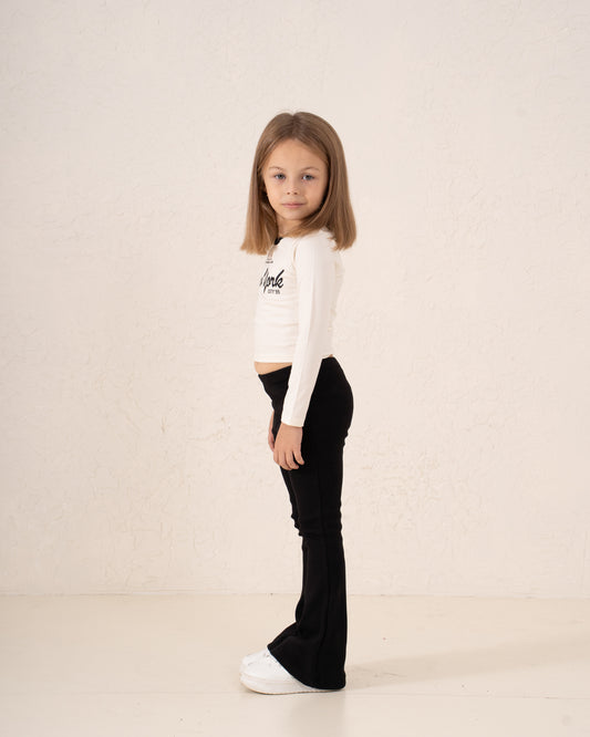 New York Contrast Trim Long Sleeve Top