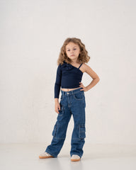 One Shoulder Bow Detail Top