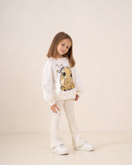 Foil Stitch Graphic Sweatshirt