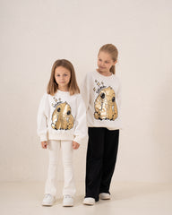 Foil Stitch Graphic Sweatshirt