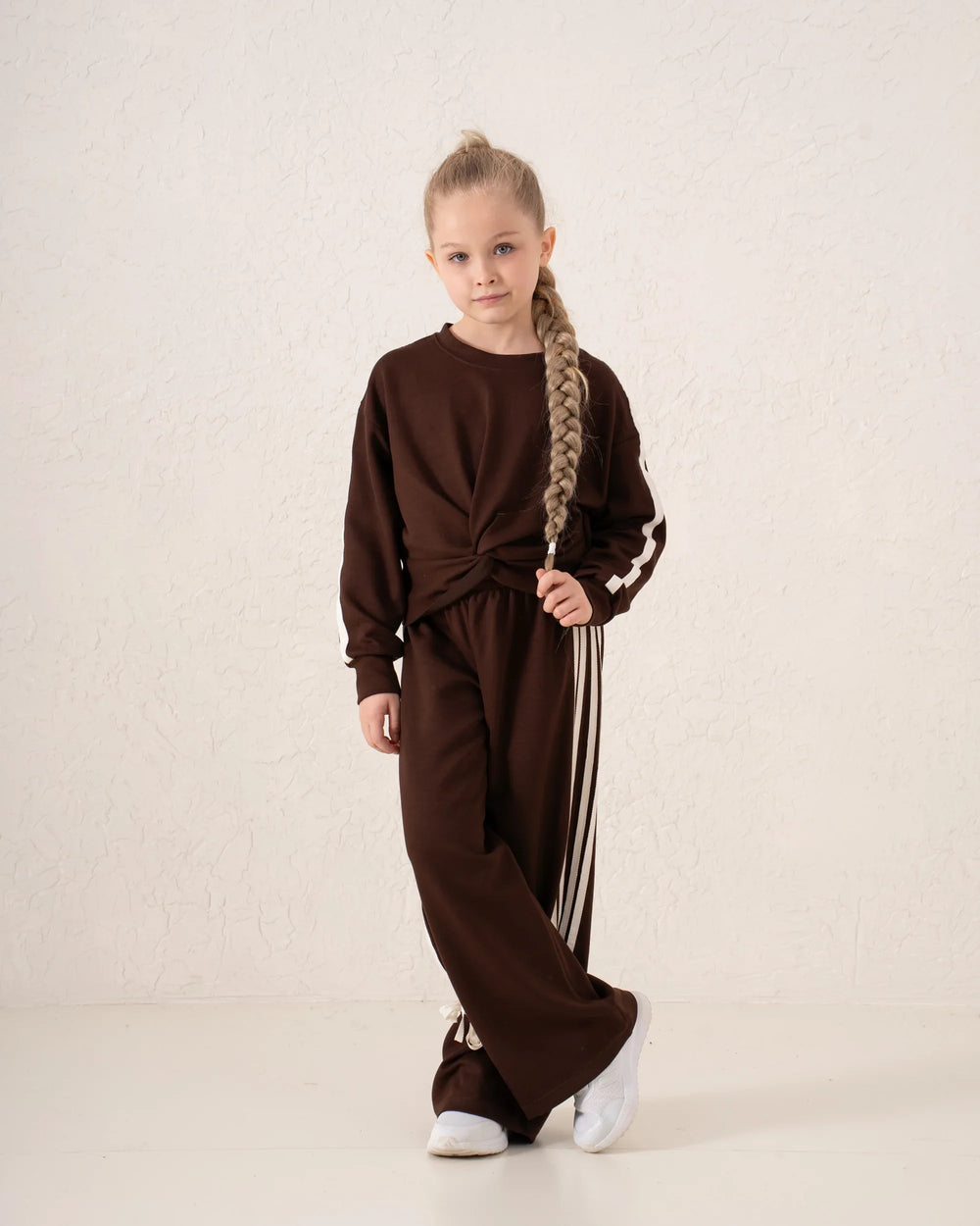 Striped Wide-Leg Pants With Bow Ties - Venti