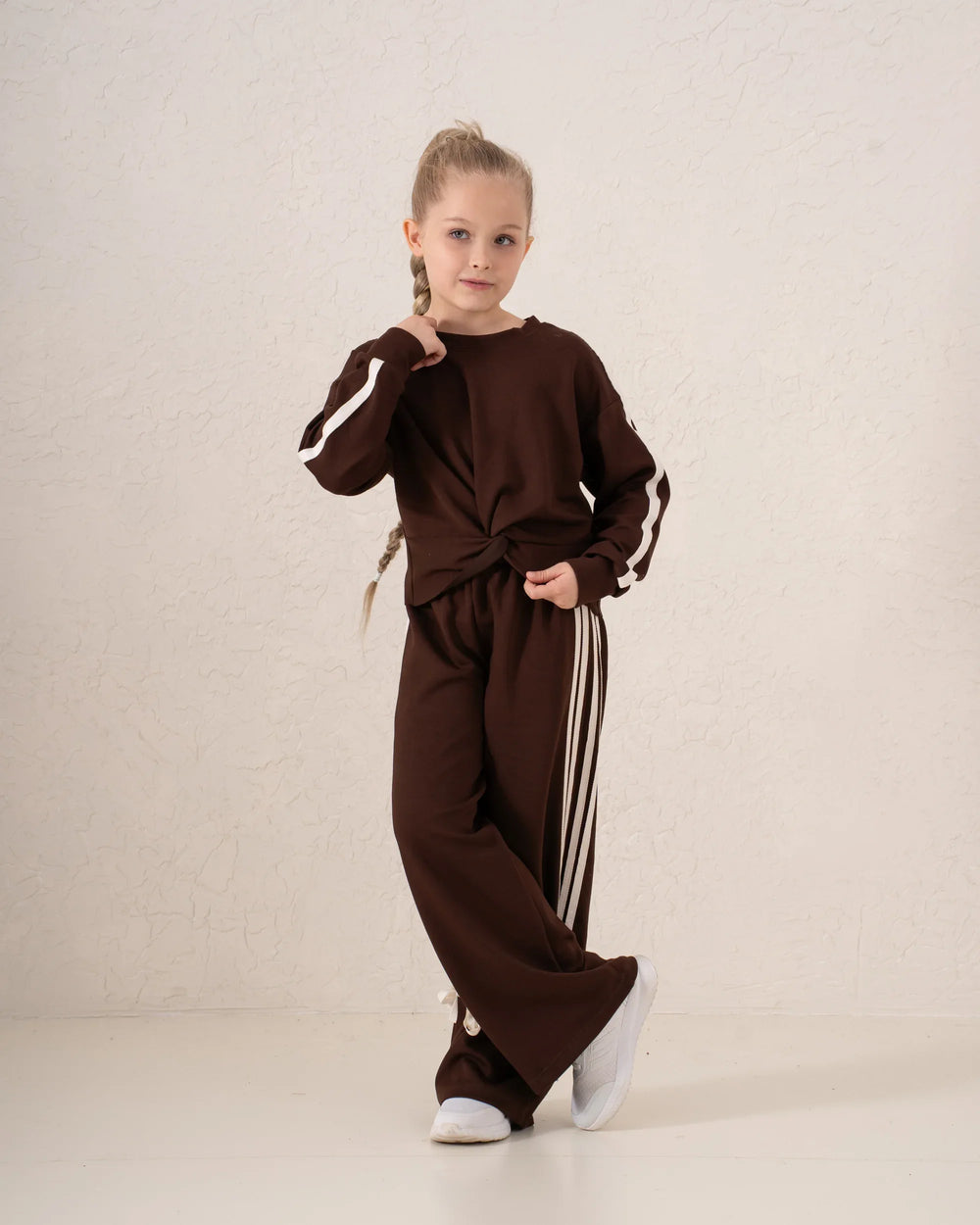 Striped Wide-Leg Pants With Bow Ties - Venti