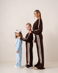 Striped Wide-Leg Pants With Bow Ties